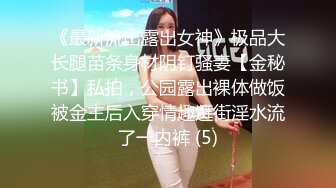 《最新流出露出女神》极品大长腿苗条身材阴钉骚妻【金秘书】私拍，公园露出裸体做饭被金主后入穿情趣逛街淫水流了一内裤 (5)